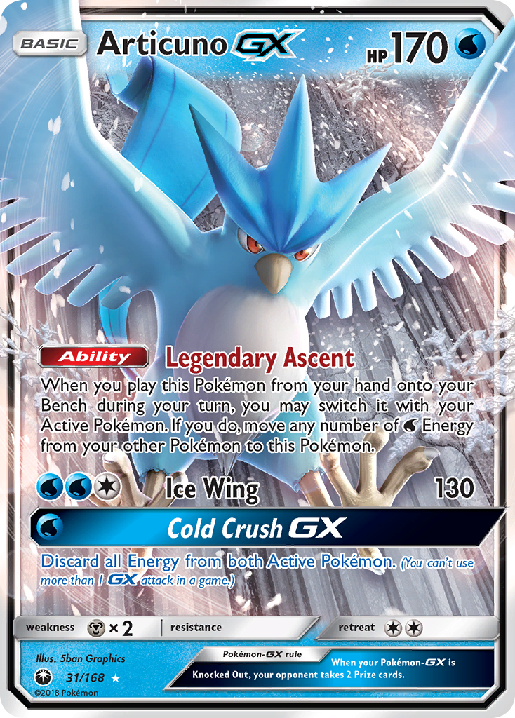 Articuno-GX 31/168 Rare Holo GX | Celestial Storm | Pokemon Card