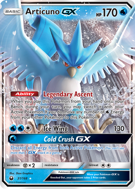Articuno-GX 31/168 Rare Holo GX | Celestial Storm | Pokemon Card