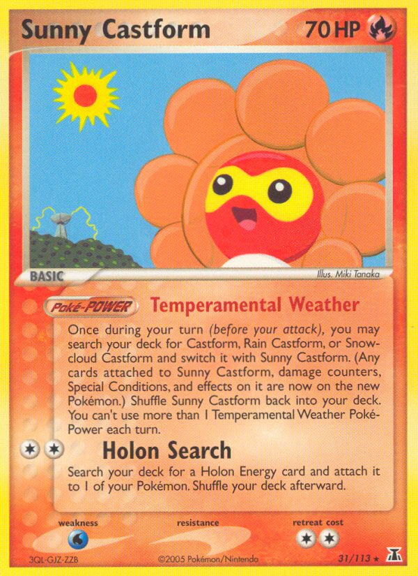 Sunny Castform 31/113 Rare | Delta Species | Pokemon Card