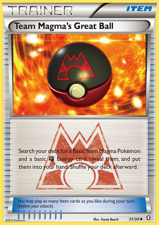 Team Magma's Great Ball 31/34 Uncommon | Double Crisis | Pokemon Card
