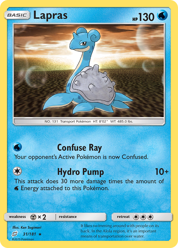 Lapras 31/181 Rare | Team Up | Pokemon Card