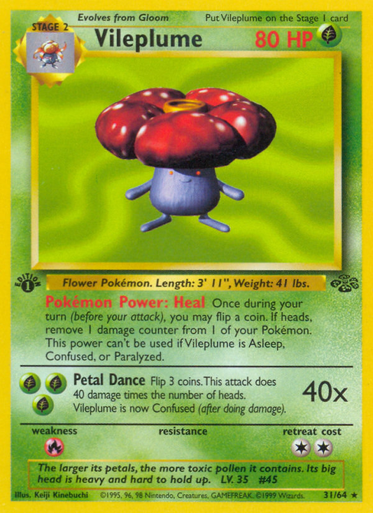 Vileplume 31/64 Rare | Jungle | Pokemon Card