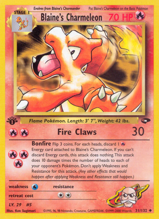 Blaine's Charmeleon 31/132 Uncommon | Gym Challenge | Pokemon Card