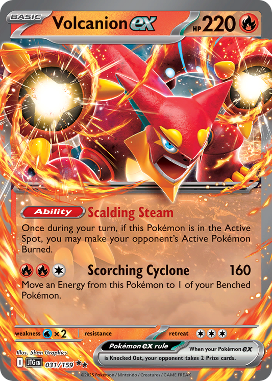 Volcanion ex 31/159 Double Rare | Journey Together | Pokemon Card