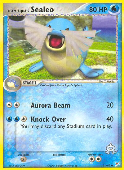 Team Aqua's Sealeo 31/95 Uncommon | Team Magma vs Team Aqua | Pokemon Card