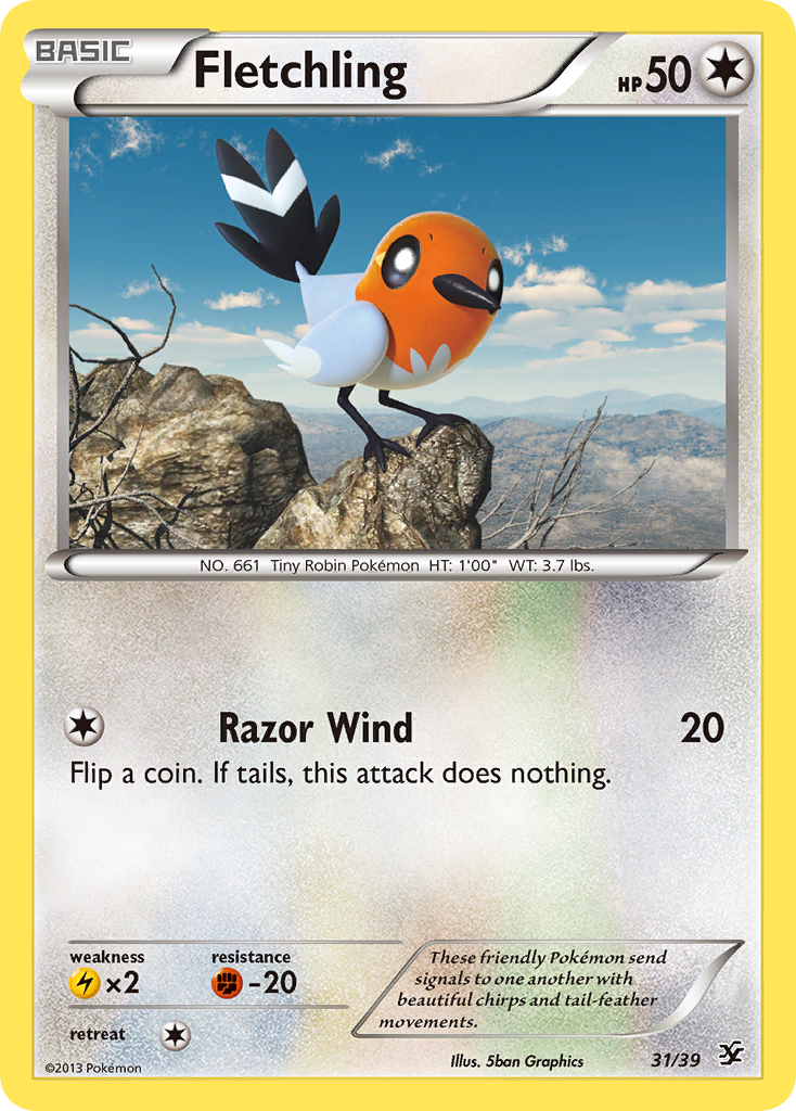 Fletchling 31/39  | Kalos Starter Set | Pokemon Card