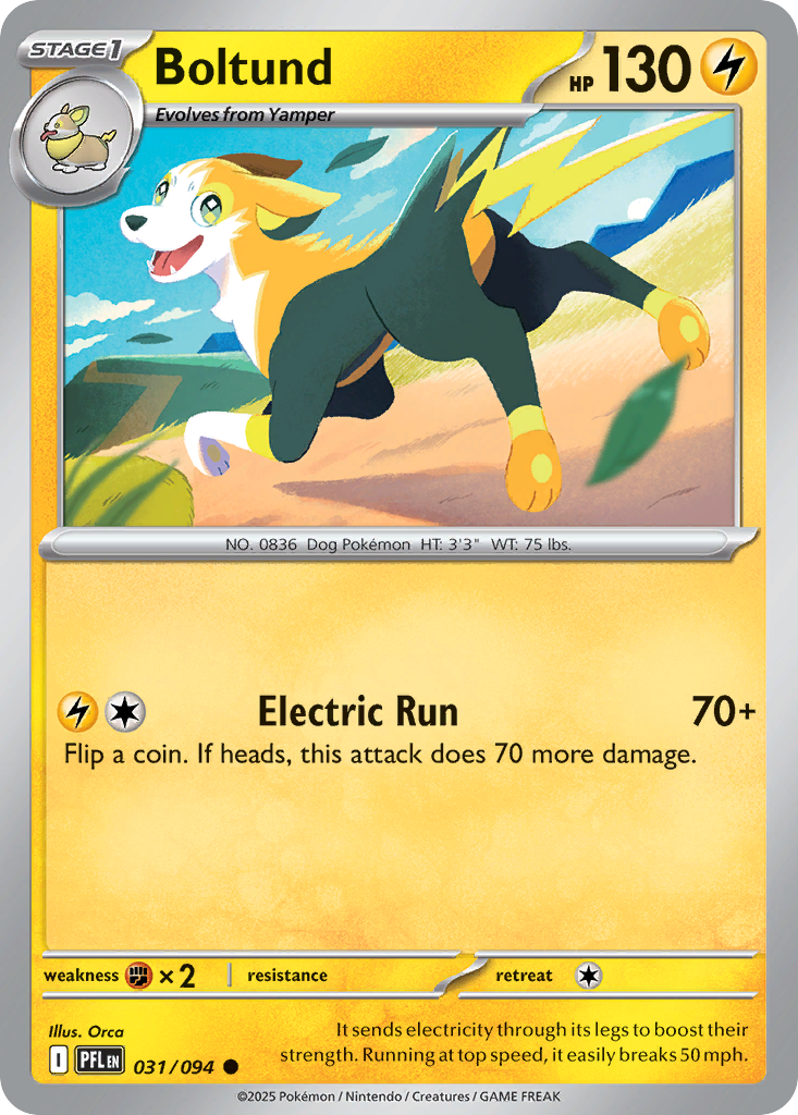 Boltund 31/94 Common | Phantasmal Flames | Pokemon Card