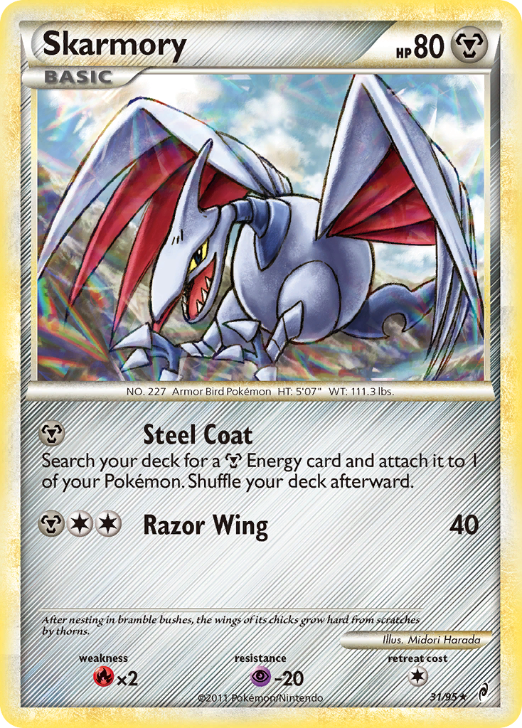 Skarmory 31/95 Rare | Call of Legends | Pokemon Card