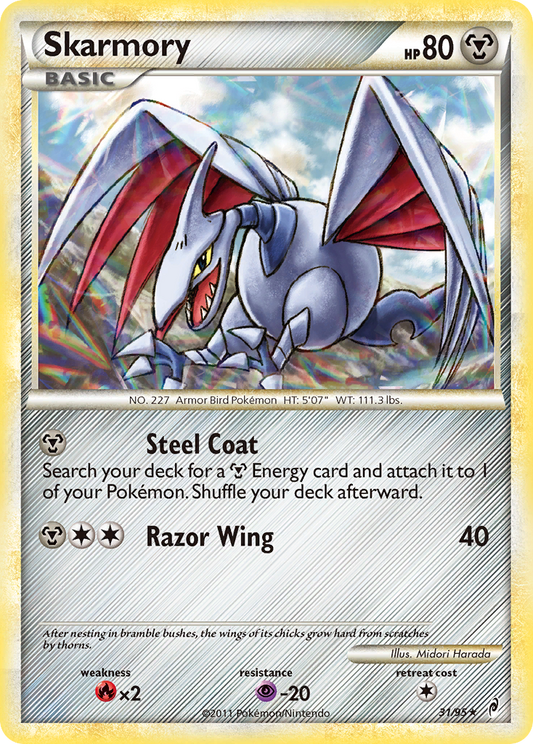 Skarmory 31/95 Rare | Call of Legends | Pokemon Card