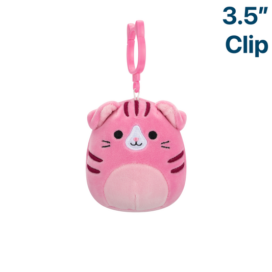 Geraldine the Scottish Fold Cat ~ 3.5" Clip On Squishmallow Plush