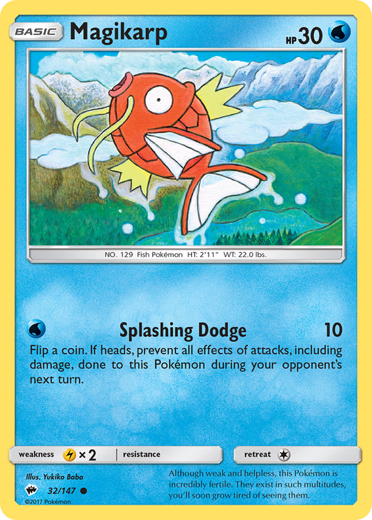 Magikarp 32/147 Common | Burning Shadows | Pokemon Card