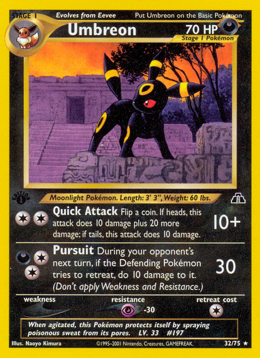 Umbreon 32/75 Rare | Neo Discovery | Pokemon Card