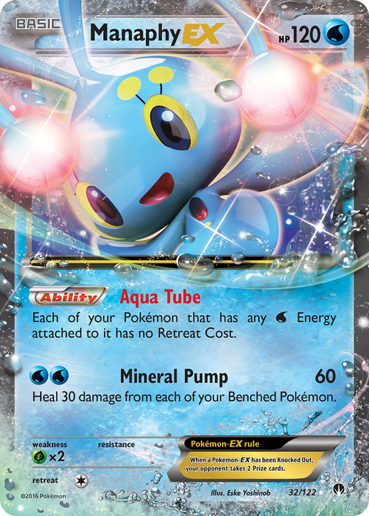Manaphy-EX 32/122 Rare Holo EX | BREAKpoint | Pokemon Card