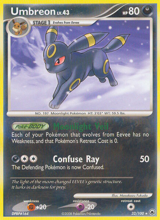 Umbreon 32/100 Rare | Majestic Dawn | Pokemon Card