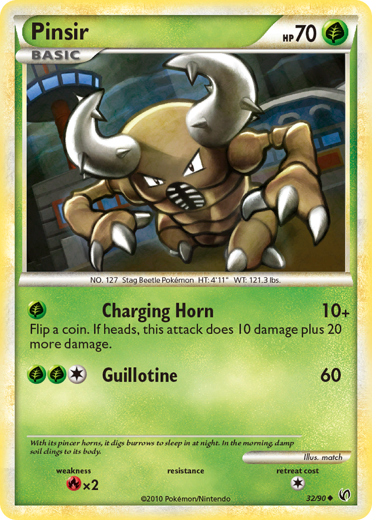 Pinsir 32/90 Uncommon | HS—Undaunted | Pokemon Card