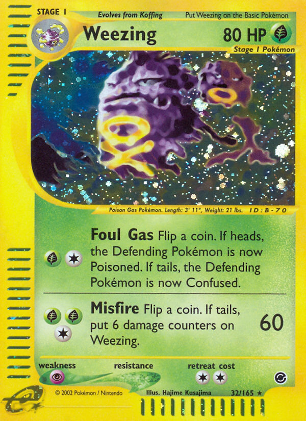 Weezing 32/165 Rare Holo | Expedition Base Set | Pokemon Card