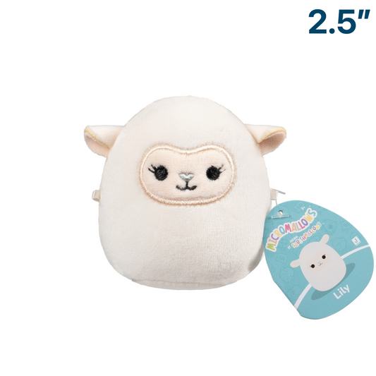 Lily the White Lamb ~ 2.5" Micromallows Series 2 Squishmallow Plush