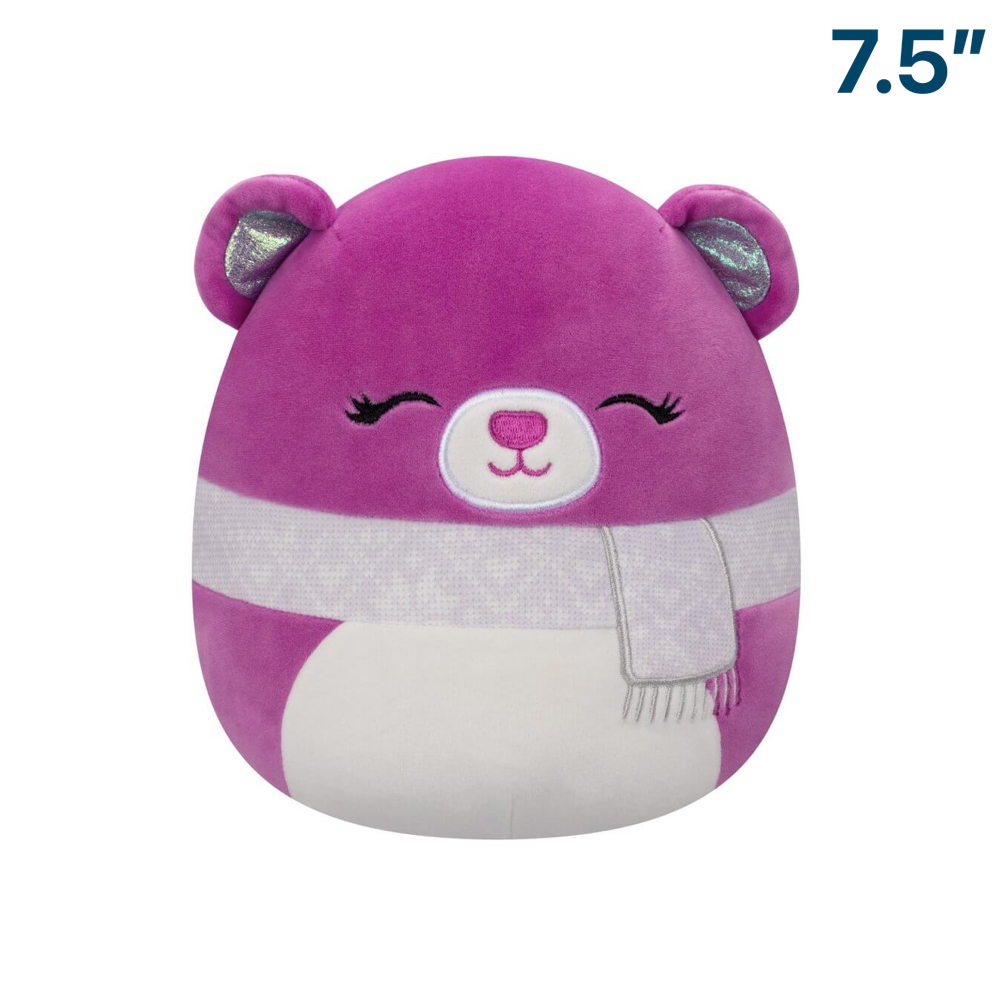 Crisanta the Pink Bear with Scarf ~ 7.5" Squishmallow Plush Wave 16 C  ~ In Stock!