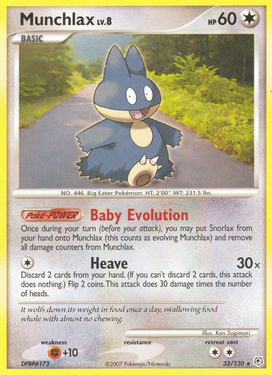 Munchlax 33/130 Rare | Diamond & Pearl | Pokemon Card