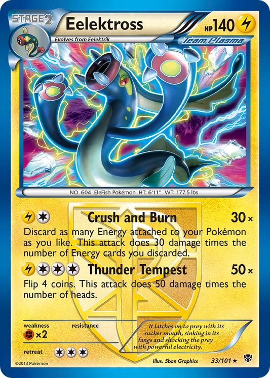 Eelektross 33/101 Rare Holo | Plasma Blast | Pokemon Card
