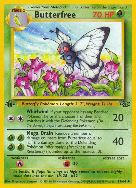 Butterfree 33/64 Uncommon | Jungle | Pokemon Card