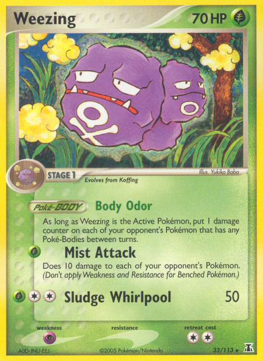 Weezing 33/113 Rare | Delta Species | Pokemon Card