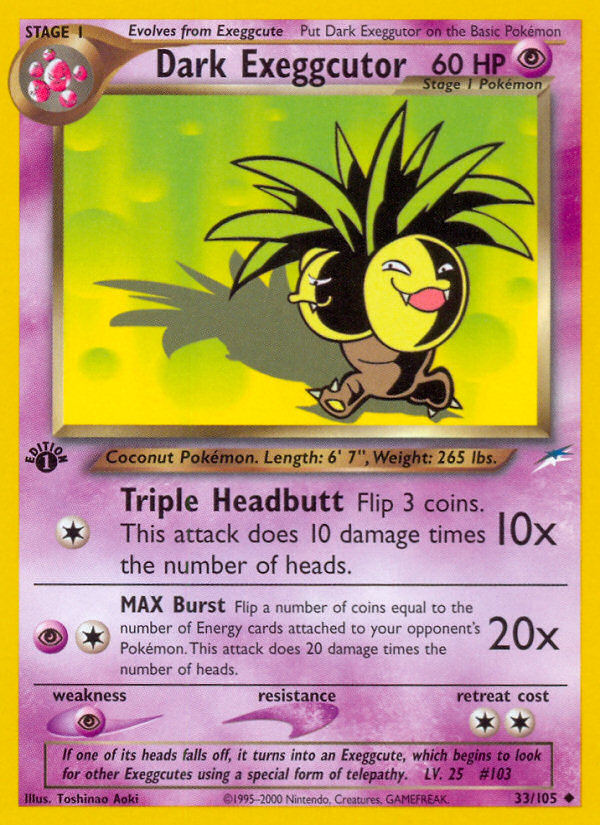 Dark Exeggutor 33/105 Uncommon | Neo Destiny | Pokemon Card