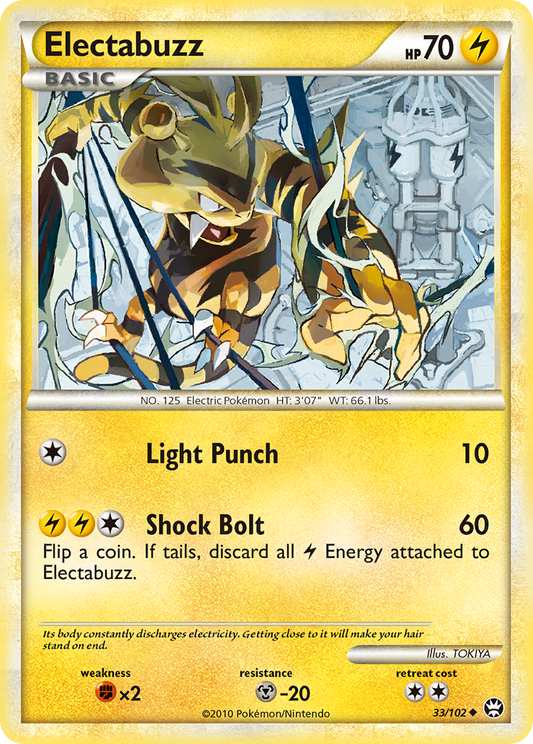 Electabuzz 33/102 Uncommon | HS—Triumphant | Pokemon Card
