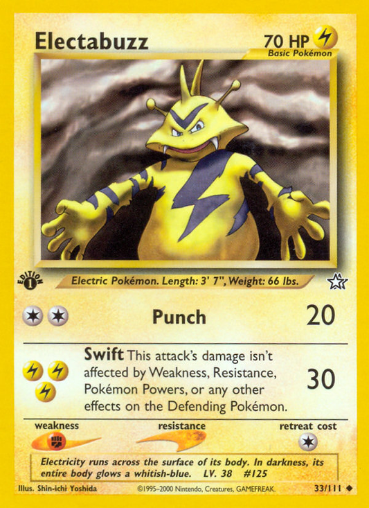 Electabuzz 33/111 Uncommon | Neo Genesis | Pokemon Card