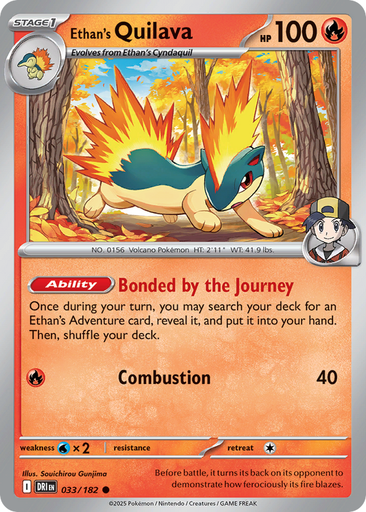 Ethan's Quilava 33/182 Common | Destined Rivals | Pokemon Card