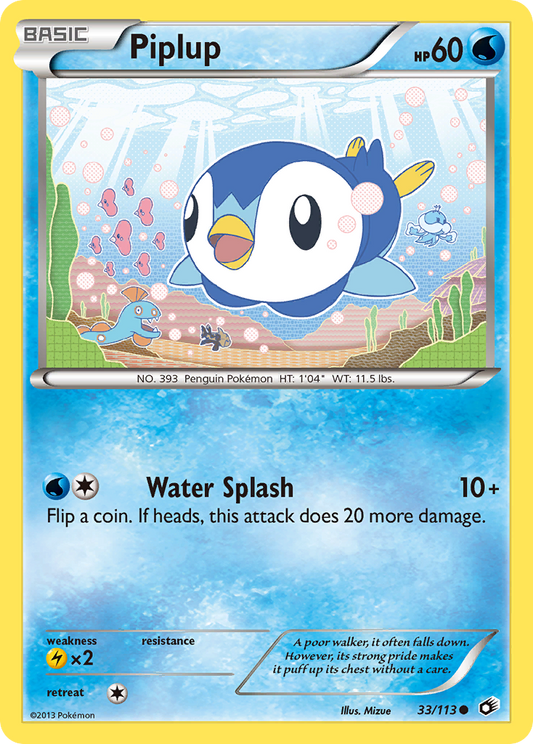 Piplup 33/113 Common | Legendary Treasures | Pokemon Card
