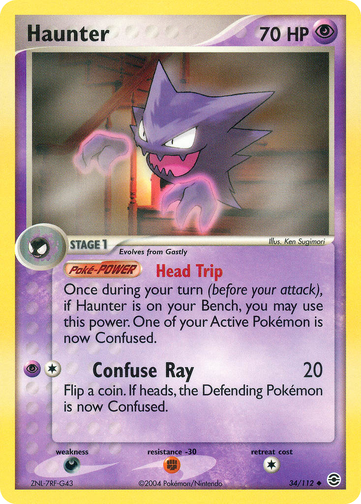Haunter 34/112 Uncommon | FireRed & LeafGreen | Pokemon Card