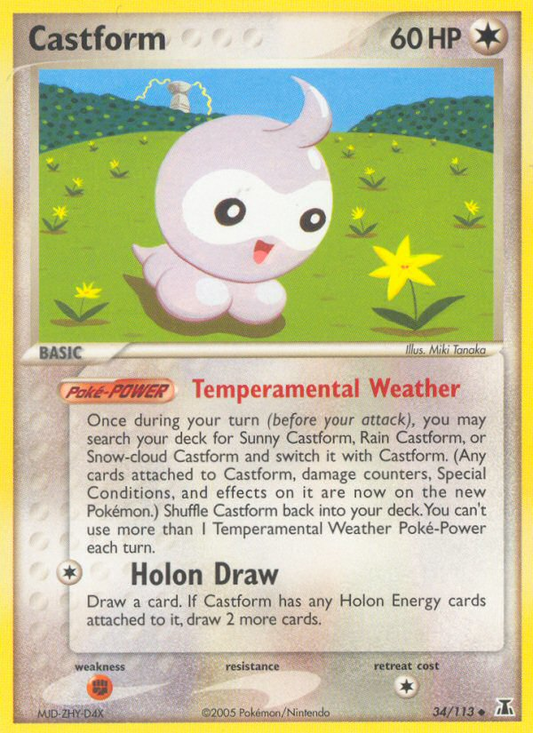 Castform 34/113 Uncommon | Delta Species | Pokemon Card