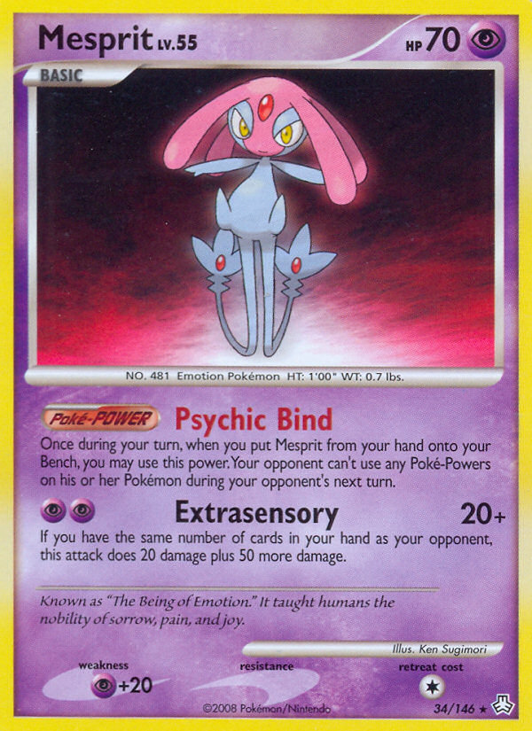 Mesprit 34/146 Rare | Legends Awakened | Pokemon Card