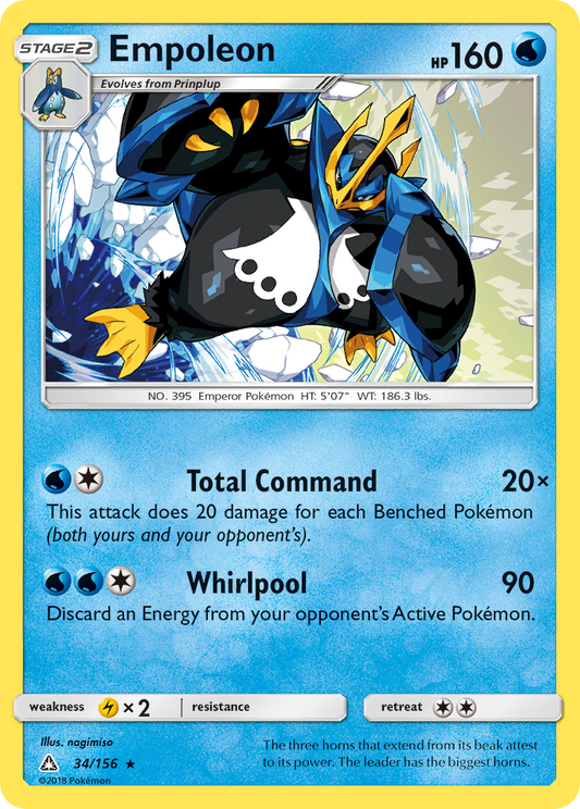 Empoleon 34/156 Rare | Ultra Prism | Pokemon Card