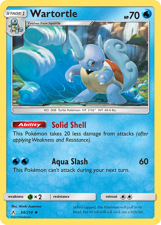 Wartortle 34/214 Uncommon | Unbroken Bonds | Pokemon Card