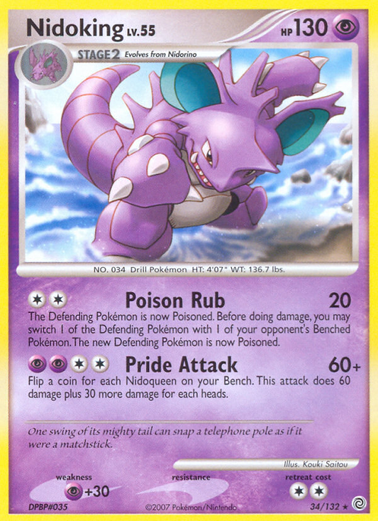 Nidoking 34/132 Rare | Secret Wonders | Pokemon Card