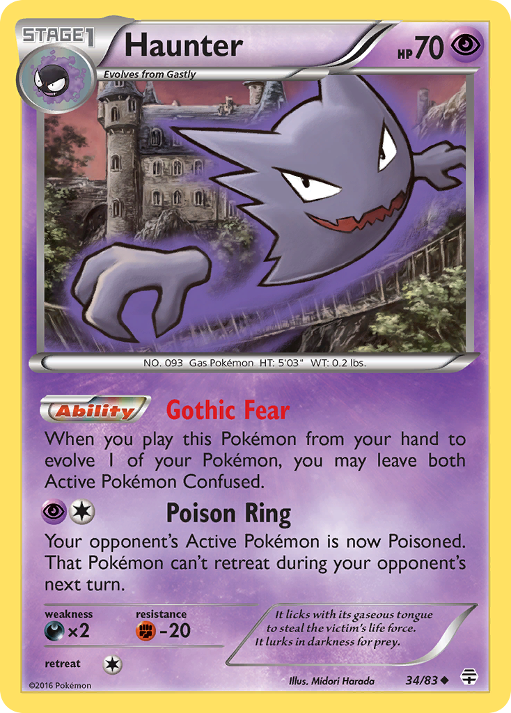 Haunter 34/83 Uncommon | Generations | Pokemon Card