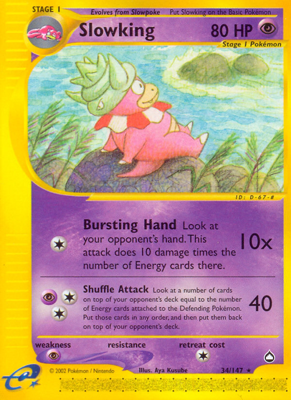 Slowking 34/147 Rare | Aquapolis | Pokemon Card