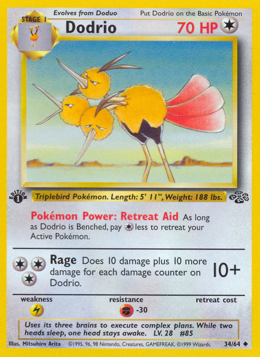 Dodrio 34/64 Uncommon | Jungle | Pokemon Card