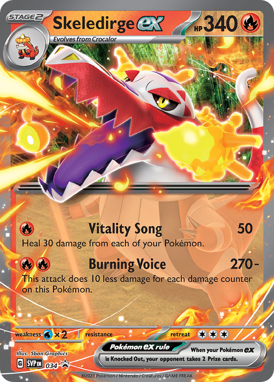 Skeledirge ex #34 Promo | Scarlet & Violet Black Star Promos | Pokemon Card