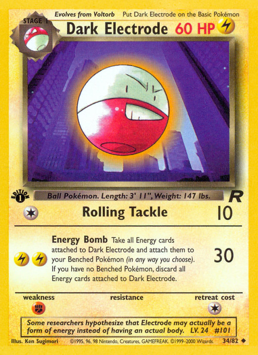 Dark Electrode 34/82 Uncommon | Team Rocket | Pokemon Card