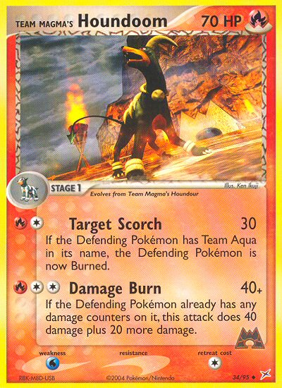 Team Magma's Houndoom 34/95 Uncommon | Team Magma vs Team Aqua | Pokemon Card