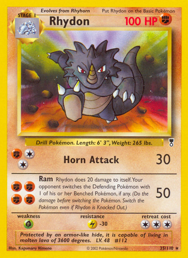 Rhydon 35/110 Rare | Legendary Collection | Pokemon Card