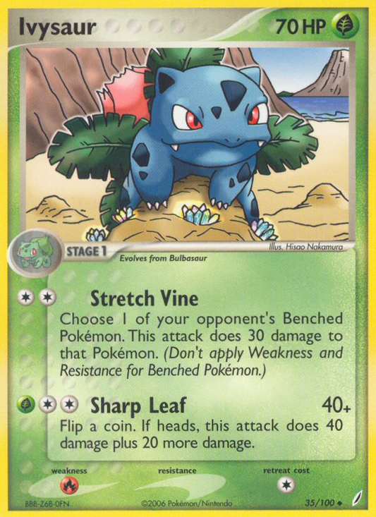 Ivysaur 35/100 Uncommon | Crystal Guardians | Pokemon Card