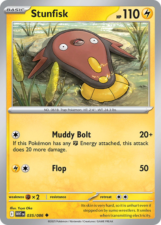 Stunfisk 35/86 Uncommon | White Flare | Pokemon Card