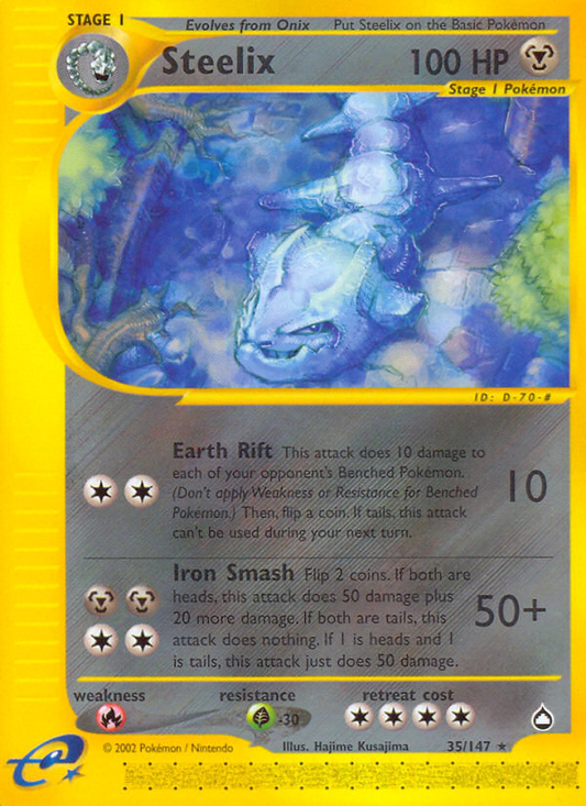 Steelix 35/147 Rare | Aquapolis | Pokemon Card