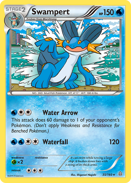 Swampert 35/160 Rare | Primal Clash | Pokemon Card