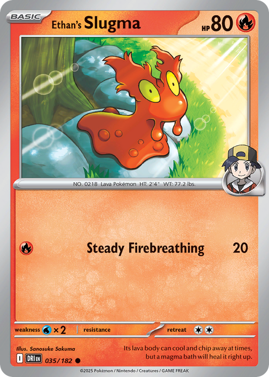 Ethan's Slugma 35/182 Common | Destined Rivals | Pokemon Card