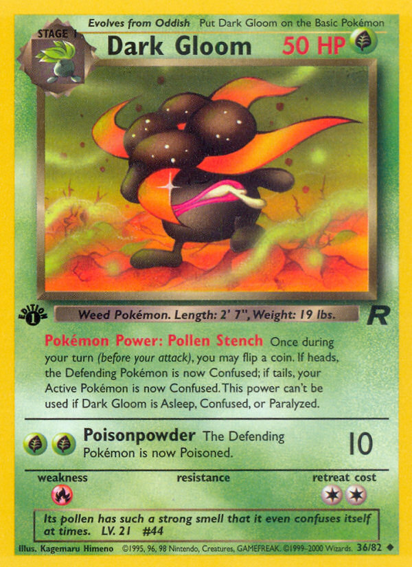 Dark Gloom 36/82 Uncommon | Team Rocket | Pokemon Card